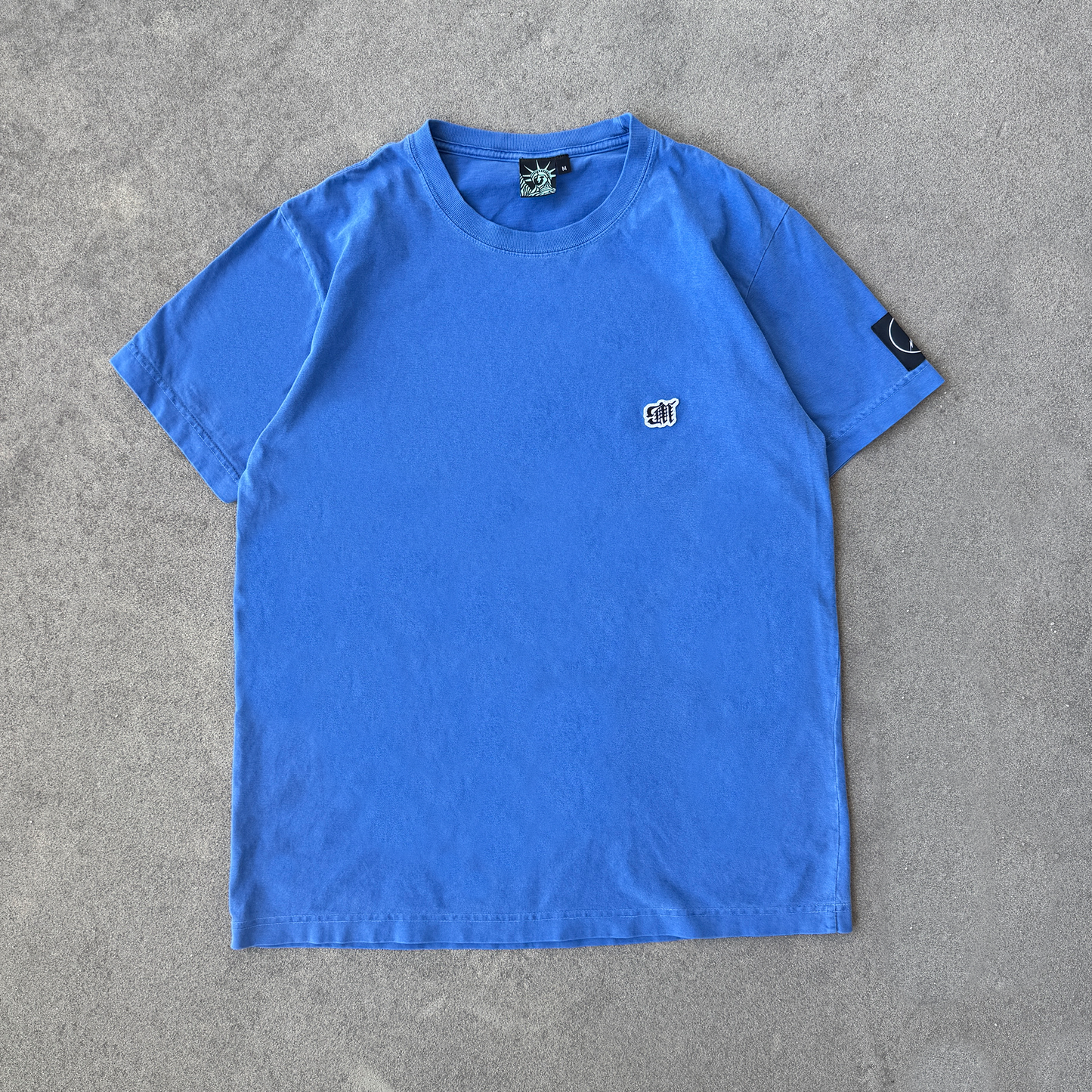 Washed Blue Mini Blackletter Tee